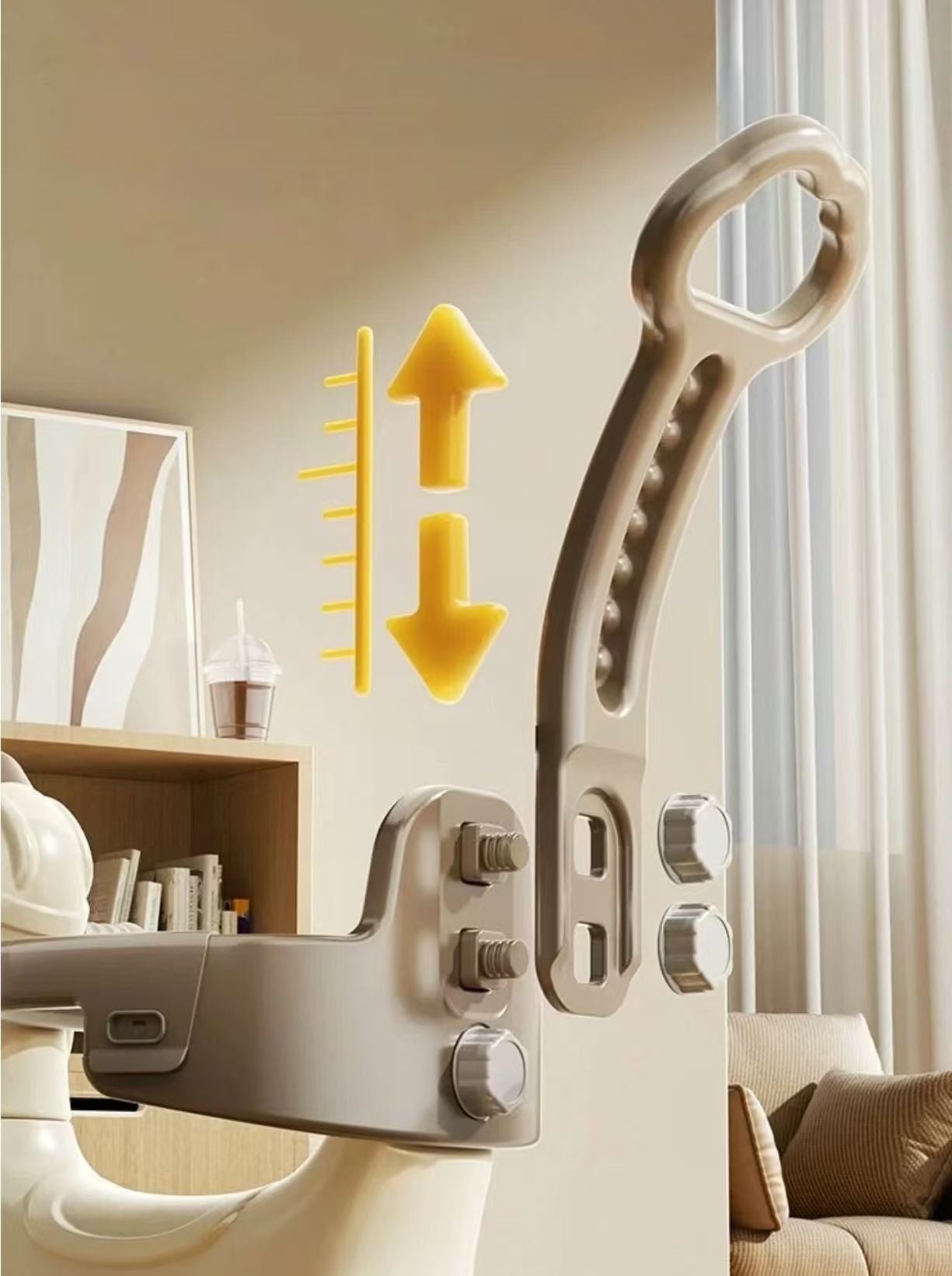 Hobbelfiguur Loopwagen Luxe grijs/crème 2-in-1 speelgoed voor kinderen binnen en buiten