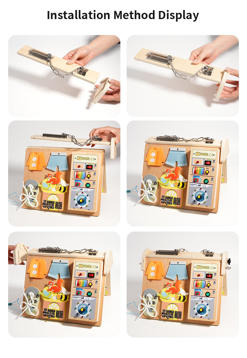 Houten Busyboard 4-zijdig | Russle