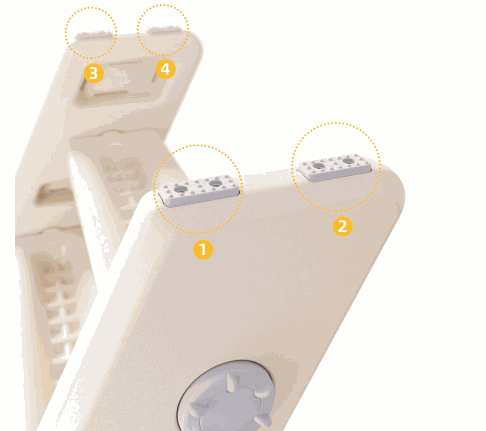 Glijbaan Modern Inklapbaar Peuter wit/blauw inklapbare kunststof glijbaan voor binnen en buiten met antislip treden