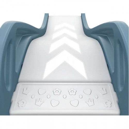 Glijbaan Olifant Compact blauwe peuterglijbaan voor binnen en buiten, duurzaam kunststof, 125x45x33 cm