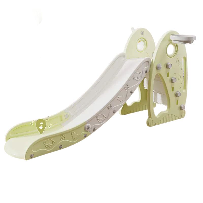 Glijbaan XL Inklapbaar crème lichtgroen grote inklapbare glijbaan voor binnen en buiten peuters en kleuters