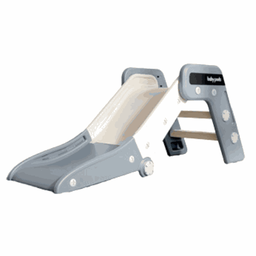 Glijbaan Peuter Modern Inklapbaar wit-blauwe kunststof glijbaan voor binnen en buiten spelen