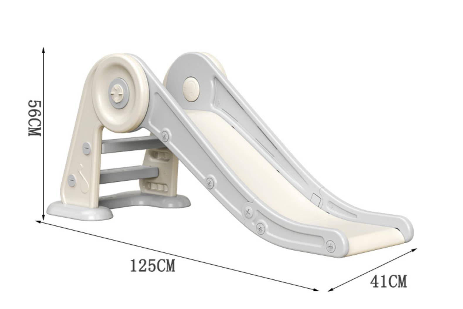 Glijbaan Luxe Inklapbaar Peuter wit/grijs kunststof binnen en buiten 125x41x56 cm