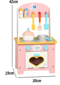 Keukentje Hout Compact Roze Hart