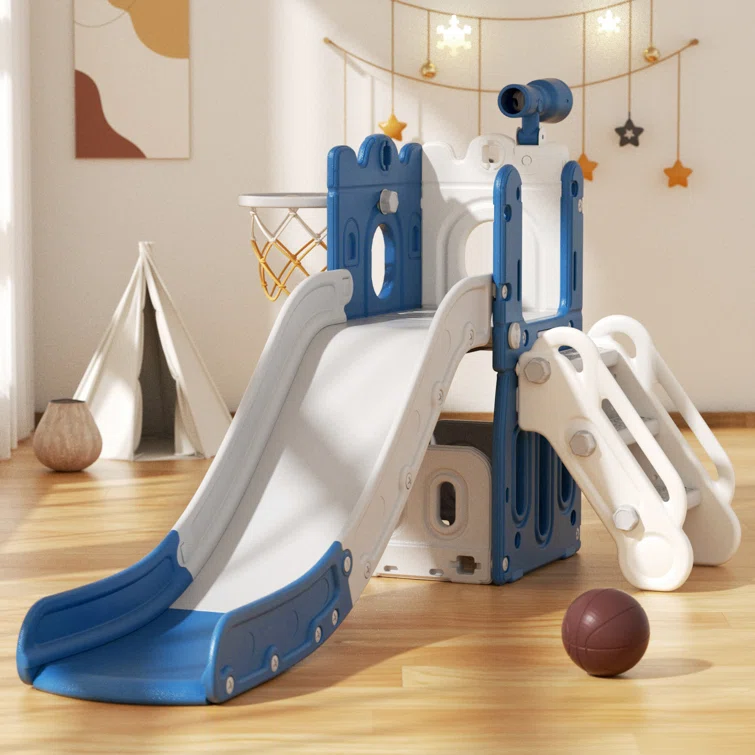 Speeltoestel Toren 3 in 1 Blauw glijbaan