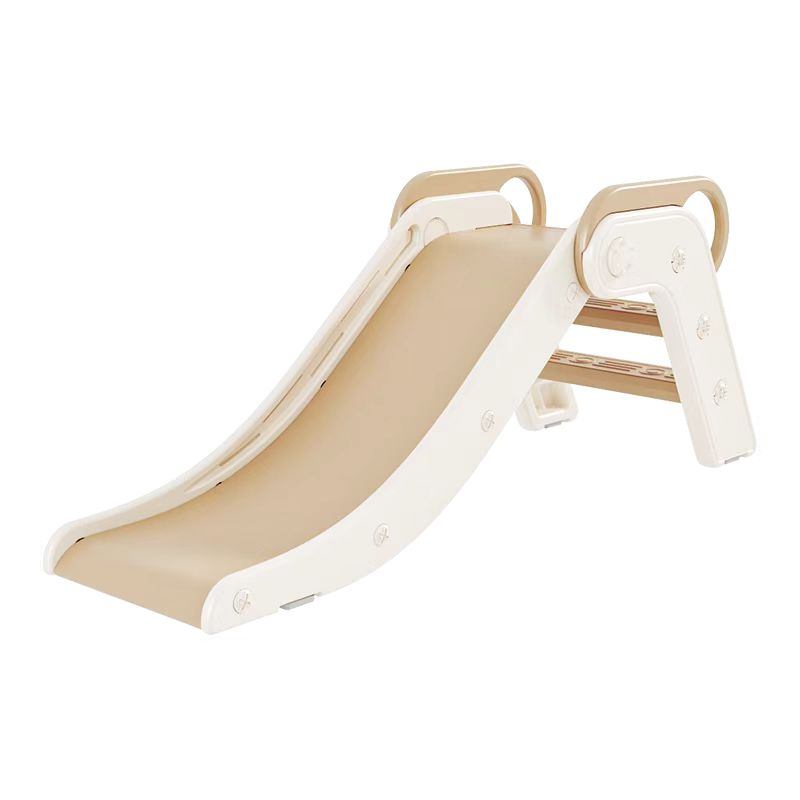 Glijbaan Peuter Modern inklapbare beige/crème kunststof glijbaan voor binnen en buiten kinderen 1-4 jaar