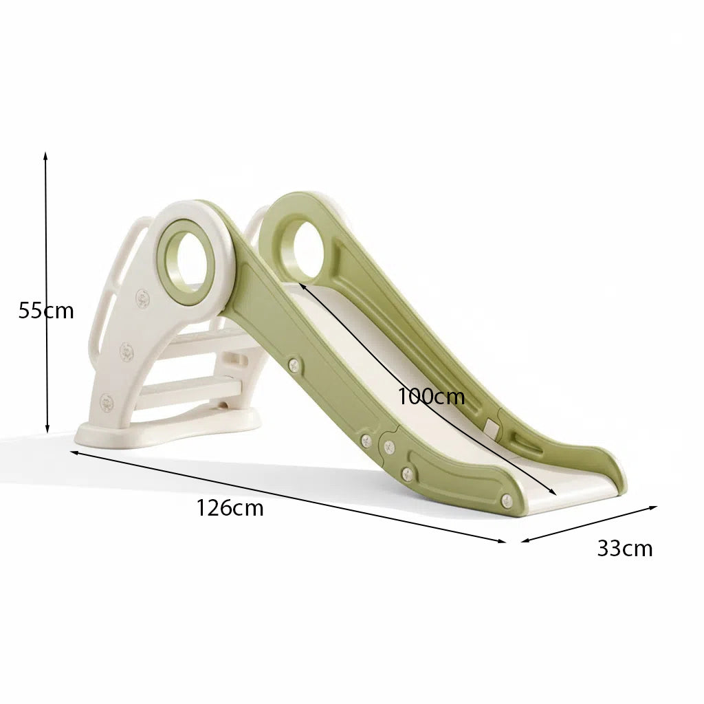 Glijbaan Peuter Inklapbaar Wit/Groen voor binnen en buiten
