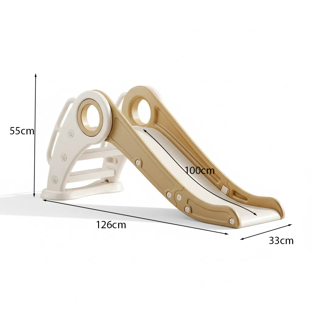 Glijbaan Peuter Inklapbaar Wit/Beige voor binnen en buiten