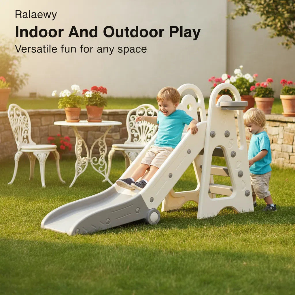 Glijbaan Modern Inklapbaar XL Wit/Grijs voor binnen en buiten