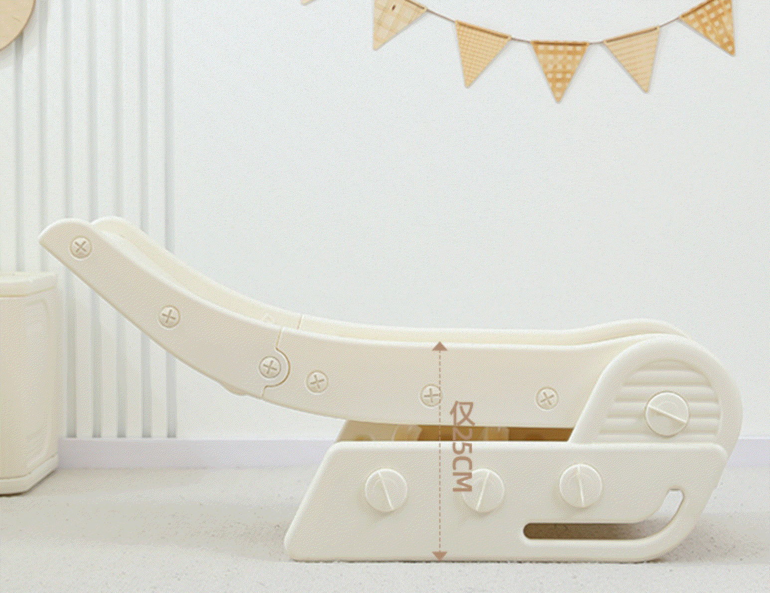 Offwhite inklapbare Glijbaan Peuter Basic voor binnen en buiten spelen
