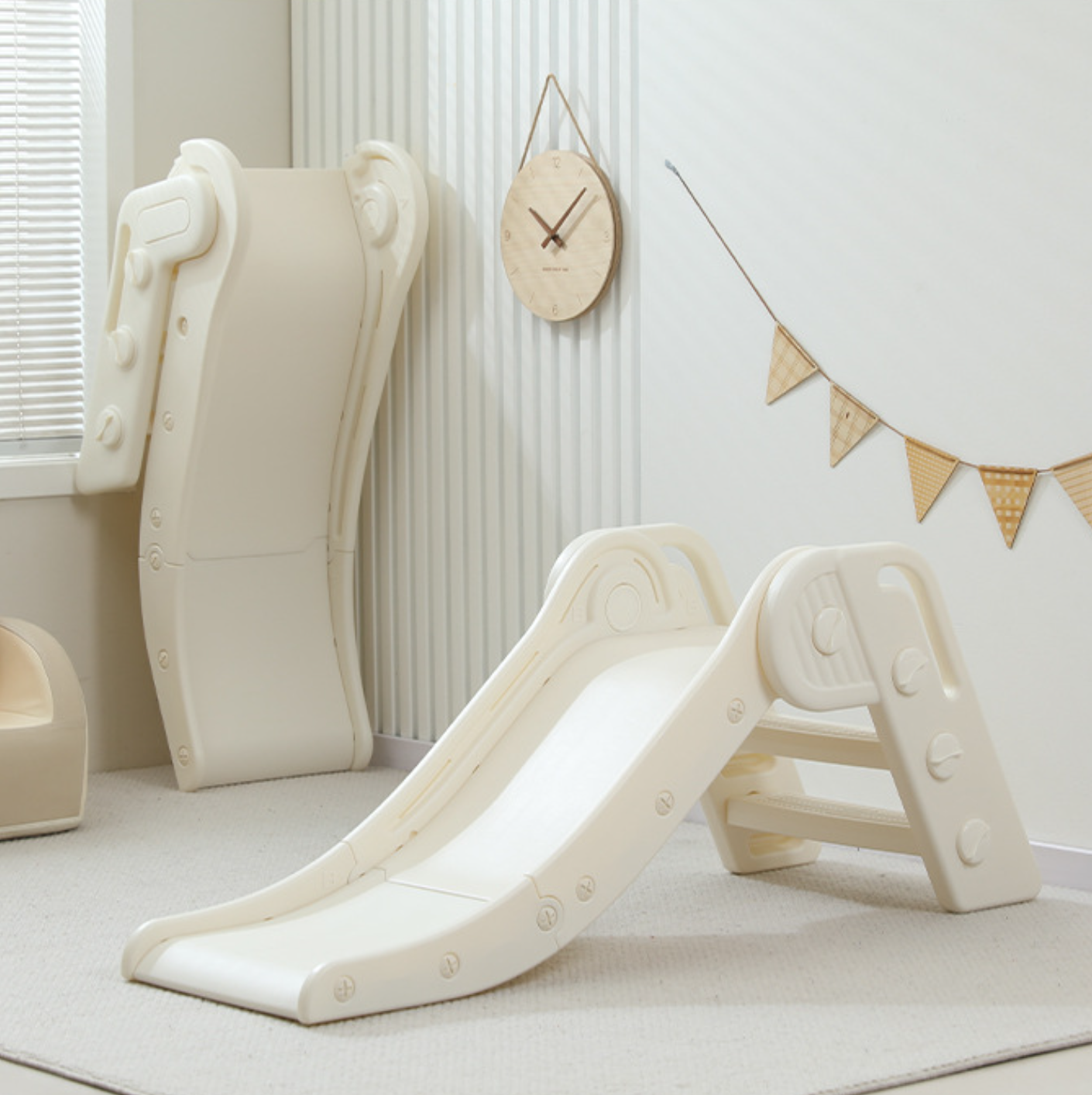 Glijbaan Peuter Basic Inklapbaar Offwhite voor binnen en buiten