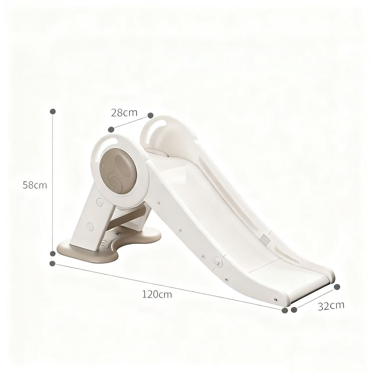 Glijbaan Peuter Basic Modern Inklapbaar Wit/Beige voor binnen en buiten