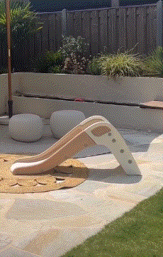 Beige Glijbaan Peuter Modern slide for toddlers indoor and outdoor play