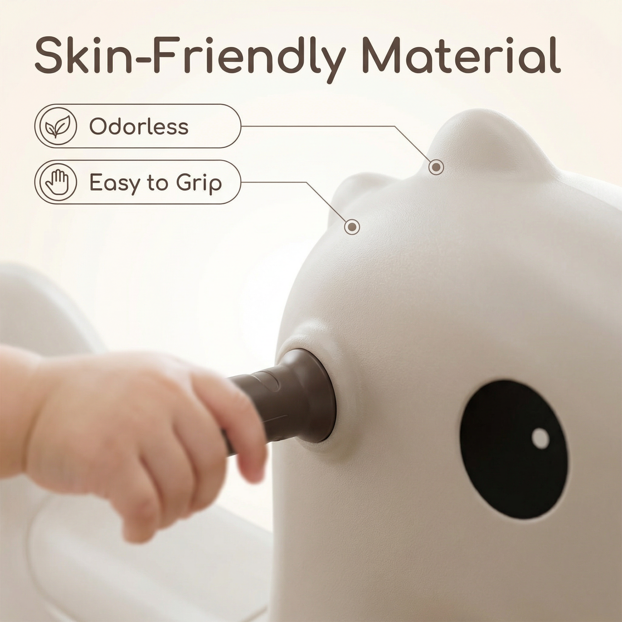 Hobbelfiguur Kunststof Basic Beige