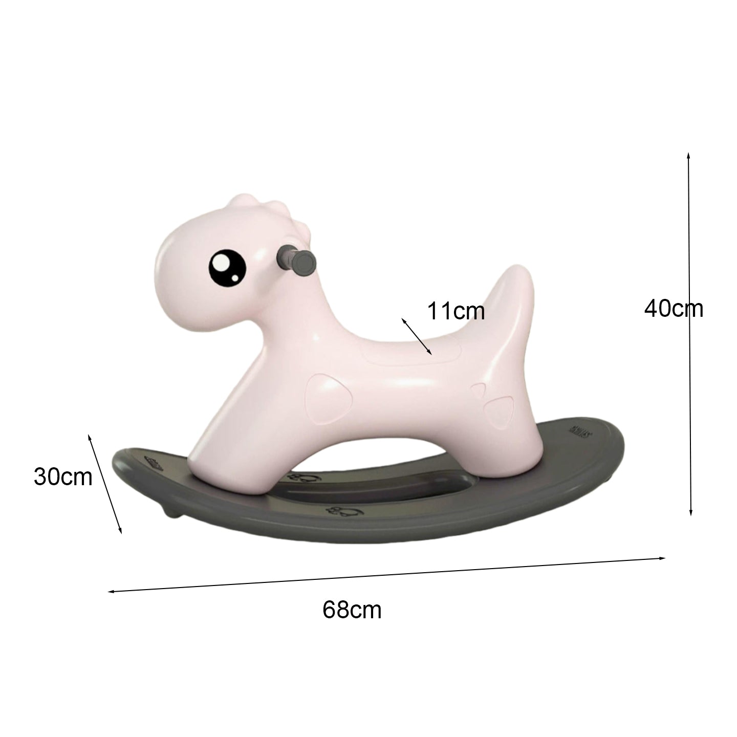 Hobbelfiguur Kunststof Cute Roze