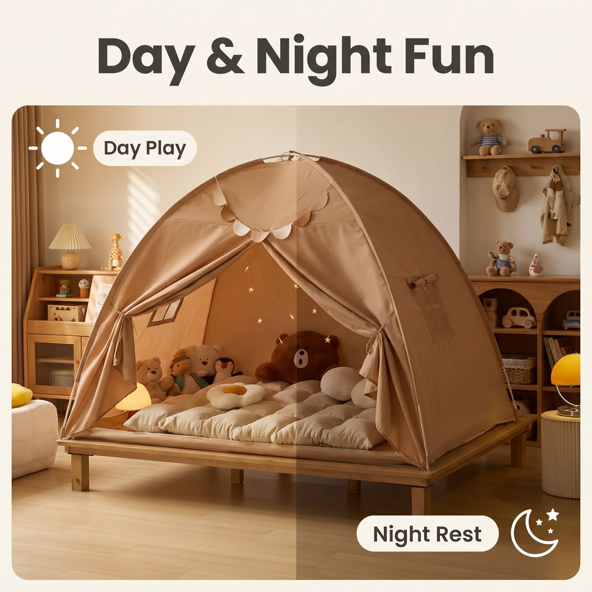 Speeltent Beige/Bruin | Russle