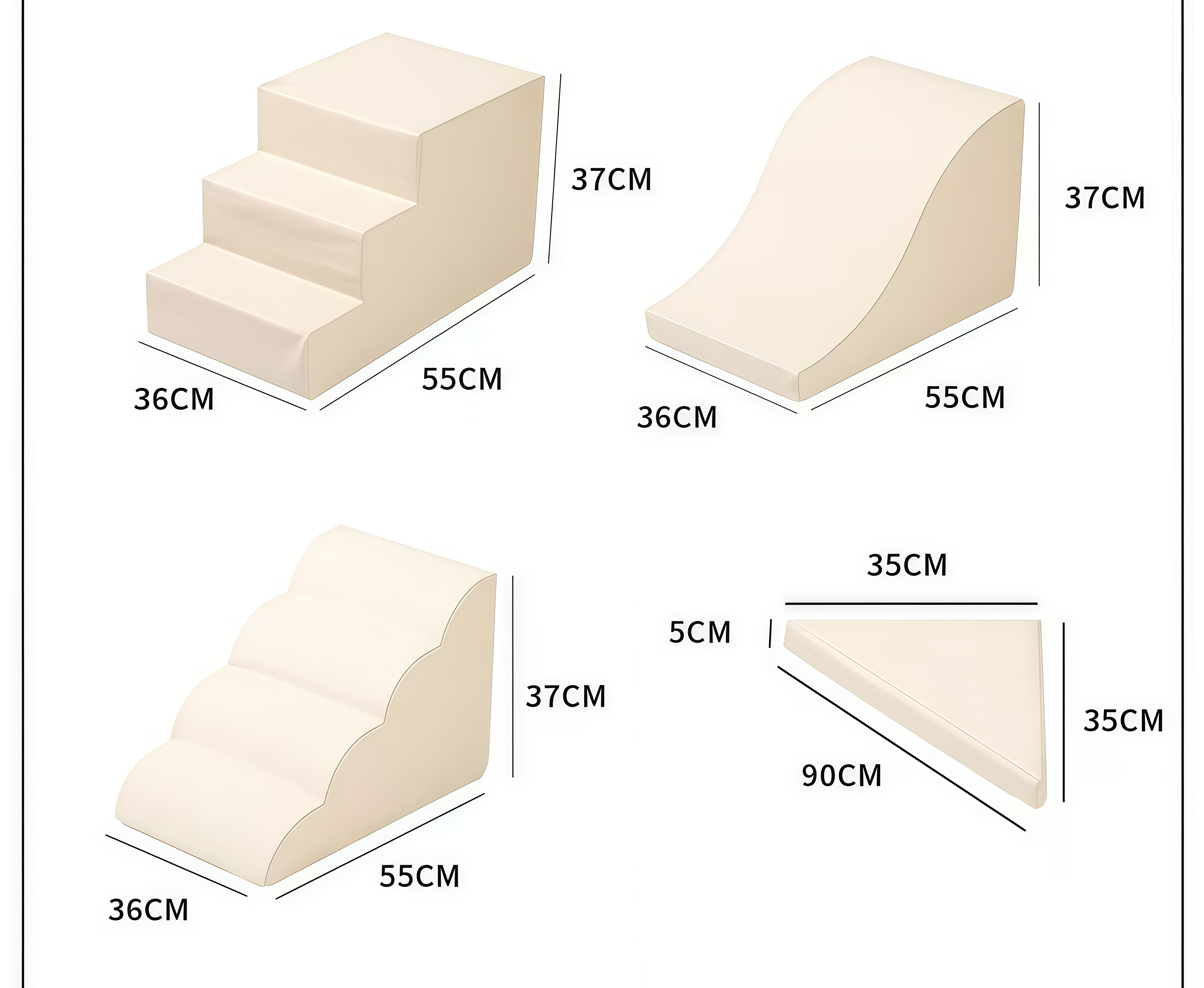 Set Schuimrubberen Klimblokken Beige