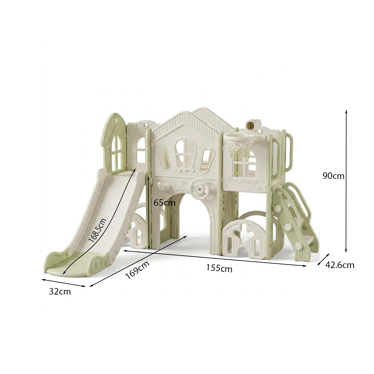 Speeltoestel Toren Natural Army Groen XL | Russle