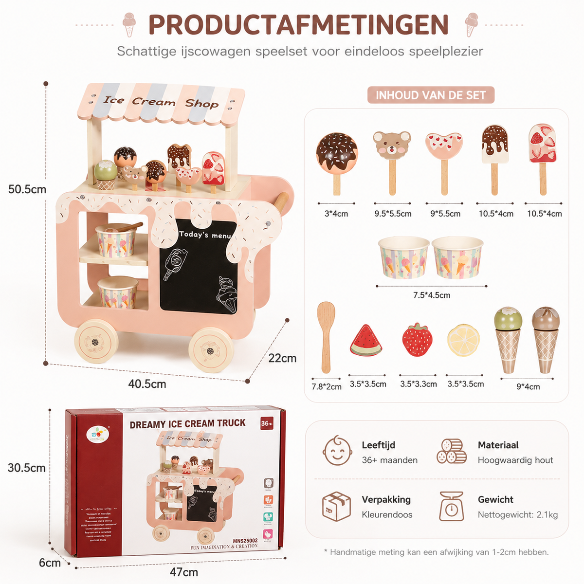 Houten Loopwagen-Trainer IJscokar | Russle