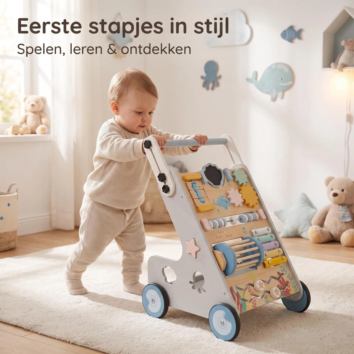 Houten Loopwagen-Trainer Ocean | Russle