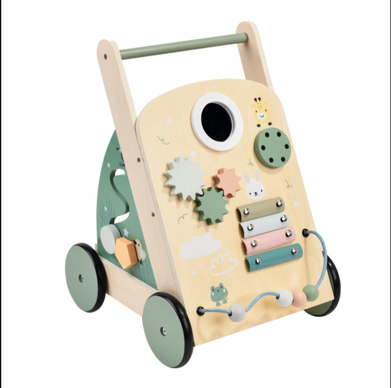 Loopwagen-Trainer Hout Activity Groen