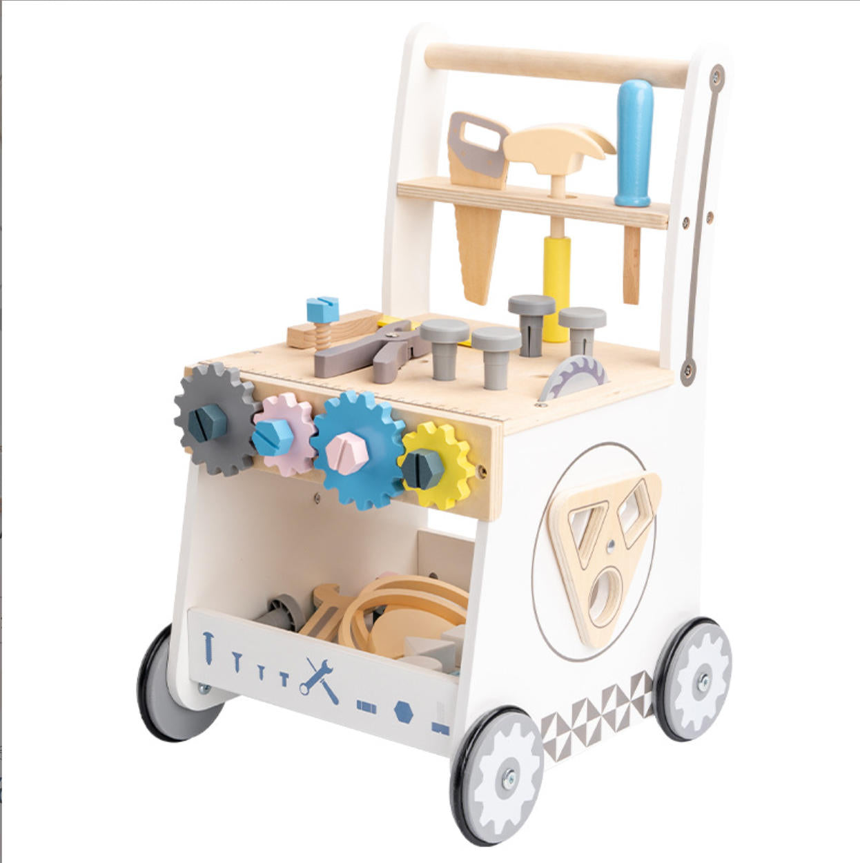 Loopwagen-Trainer Hout met gereedschap