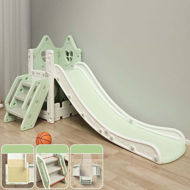 Groen Speeltoestel Toren Huis met glijbaan en antislip treden voor kinderen 1-5 jaar