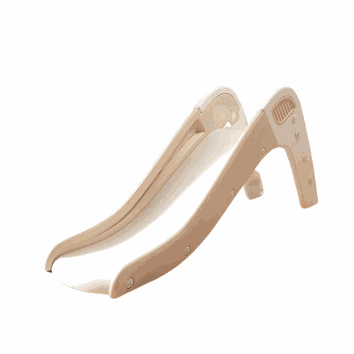 Glijbaan Peuter Modern beige/crème kunststof glijbaan voor binnen en buitengebruik, geschikt voor kinderen 1-5 jaar