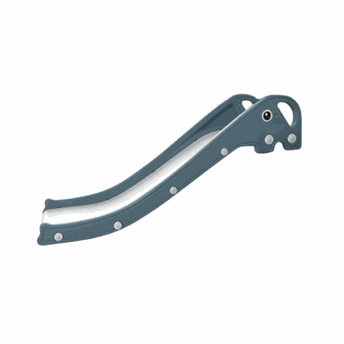 Compact blauwe Glijbaan Olifant voor peuters, geschikt voor binnen en buiten, duurzaam kunststof, 125x45x33 cm.