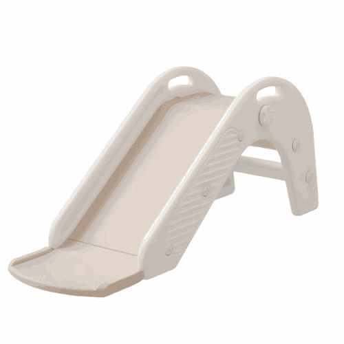 Glijbaan Peuter Basic crème/beige kunststof glijbaan voor kinderen 1-3 jaar binnen en buiten gebruik