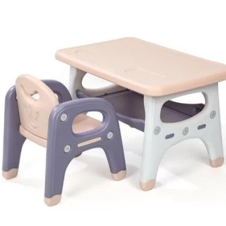Setje tafel met 2 stoelen Roze/Paars