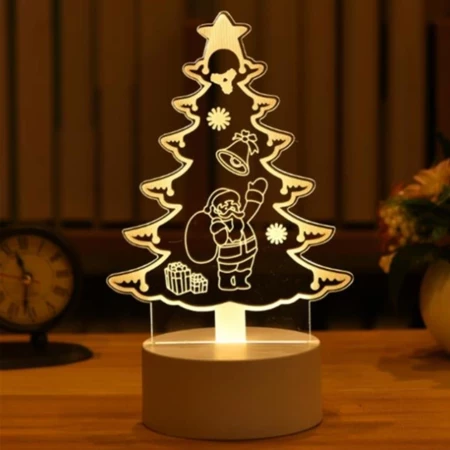 Nachtlamp – 3D LED lamp – Kerst - Kerstboom - Christmas - Kerstmis