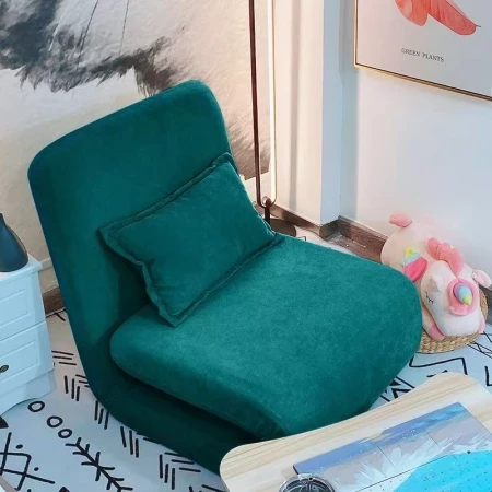 Luxe Slaapfauteuil - uitvouwbaar Chair & Bed +kussen Forest Green