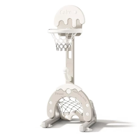 Basketbalstandaard Cupcake - Wit met goaltje, golfstick en 3 ballen