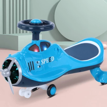 Loopwagen model Vliegtuig Blauw