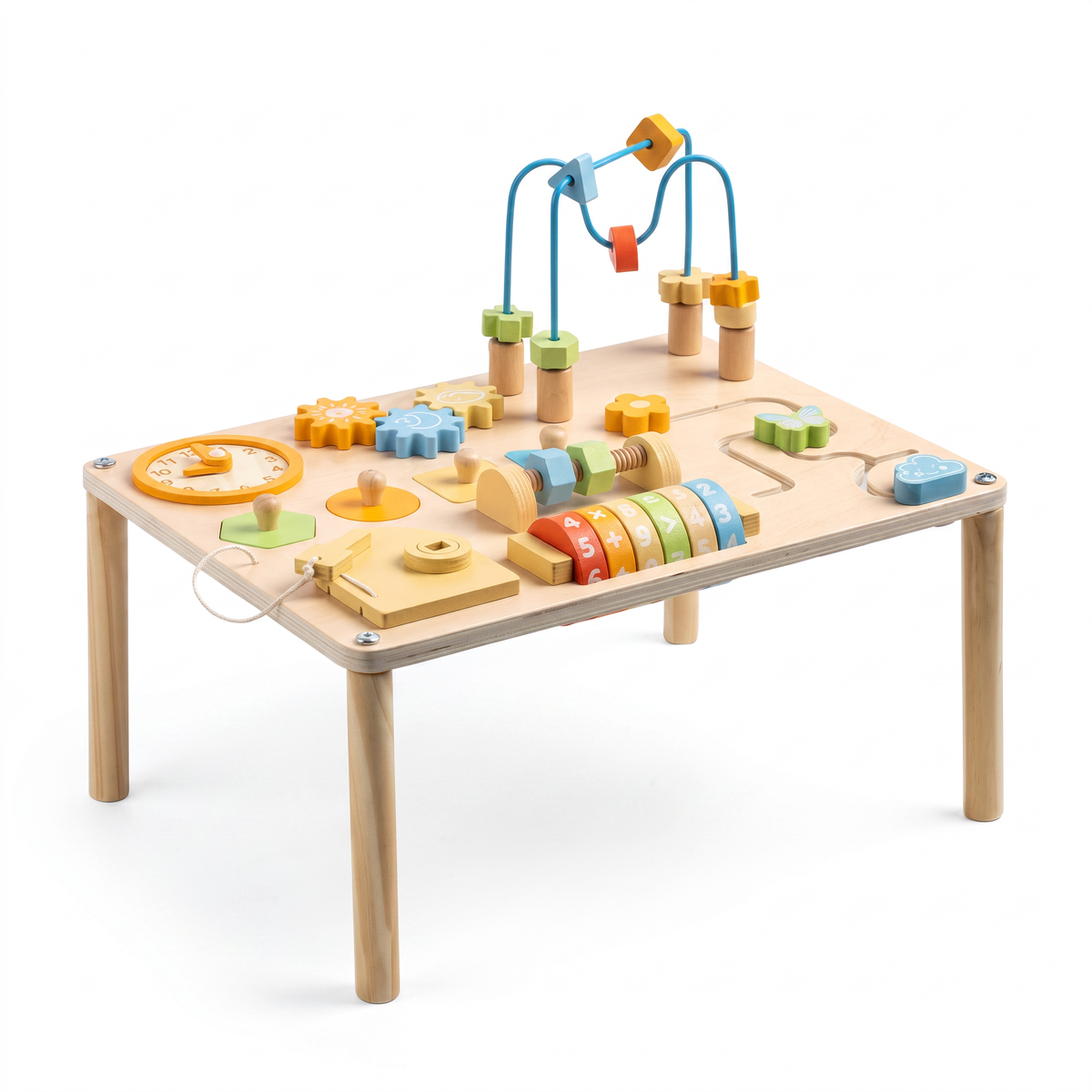 Houten Activiteitentafel met Rekenhulp | Russle