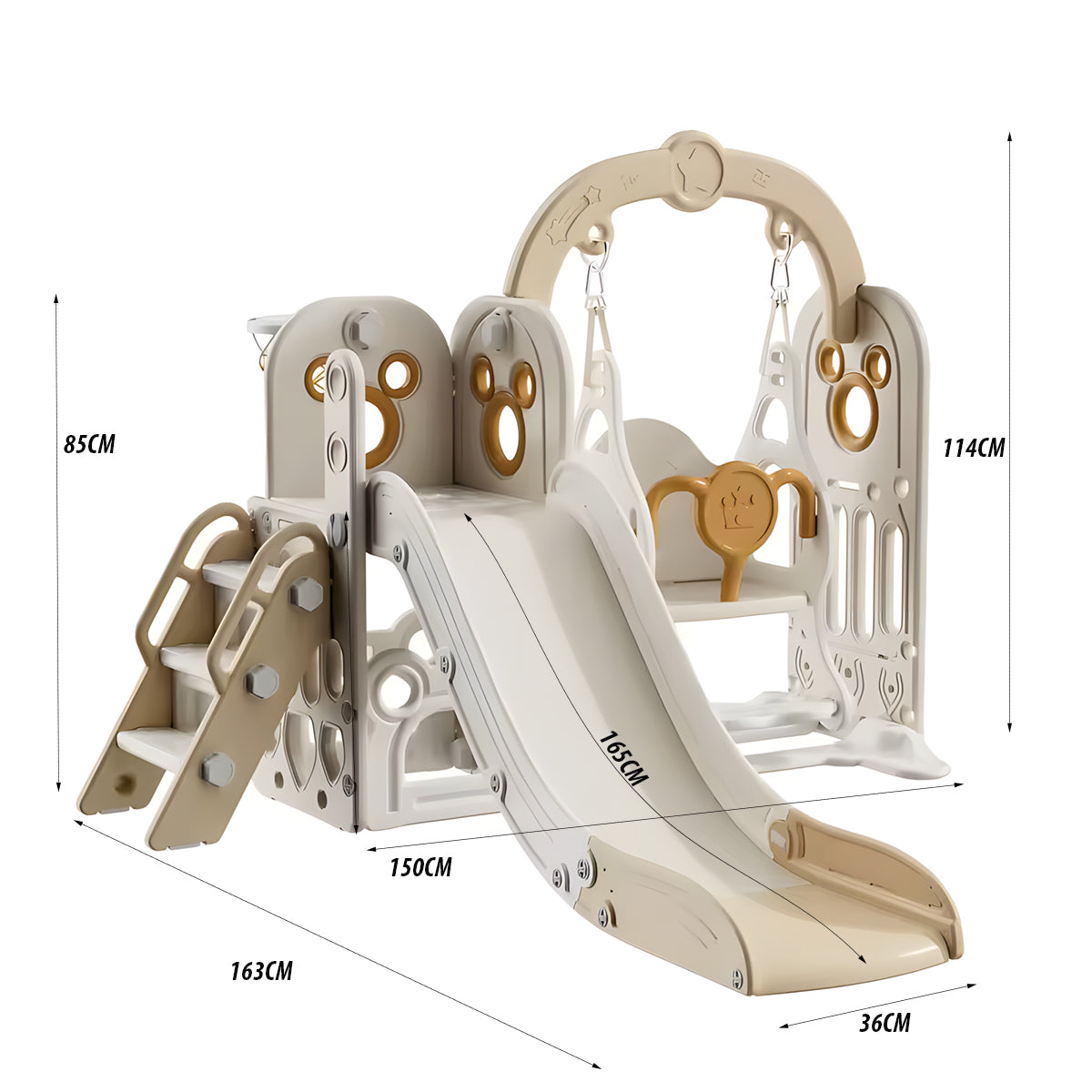 Speeltoestel Toren XL Cirkels Beige/Crème voor binnen en buiten
