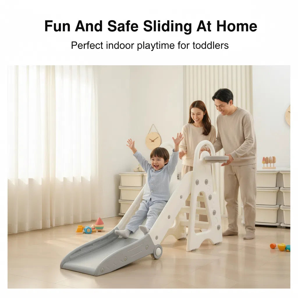 Glijbaan Modern Inklapbaar XL Wit/Grijs voor binnen en buiten