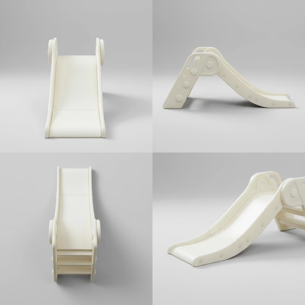 Glijbaan Peuter Basic Inklapbaar Offwhite voor binnen en buiten