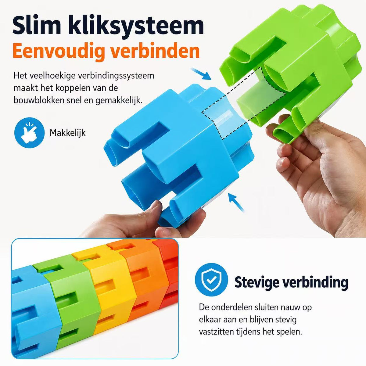Groot Constructiespeelgoed Hexagon - 50 stuks | Russle
