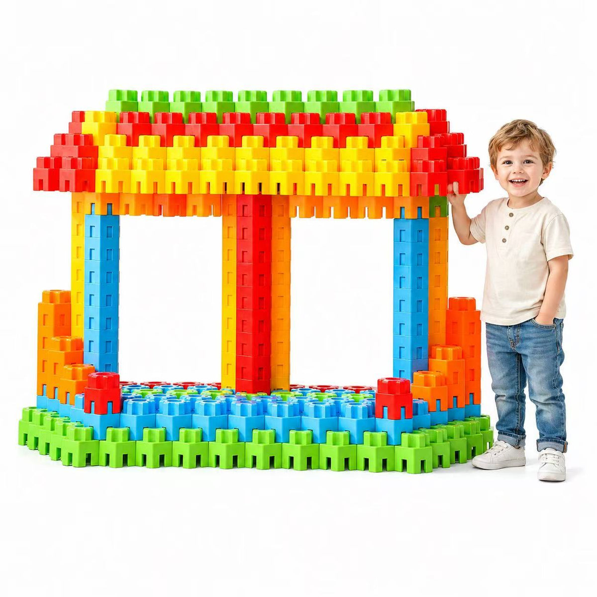 Groot Constructiespeelgoed Hexagon - 50 stuks | Russle