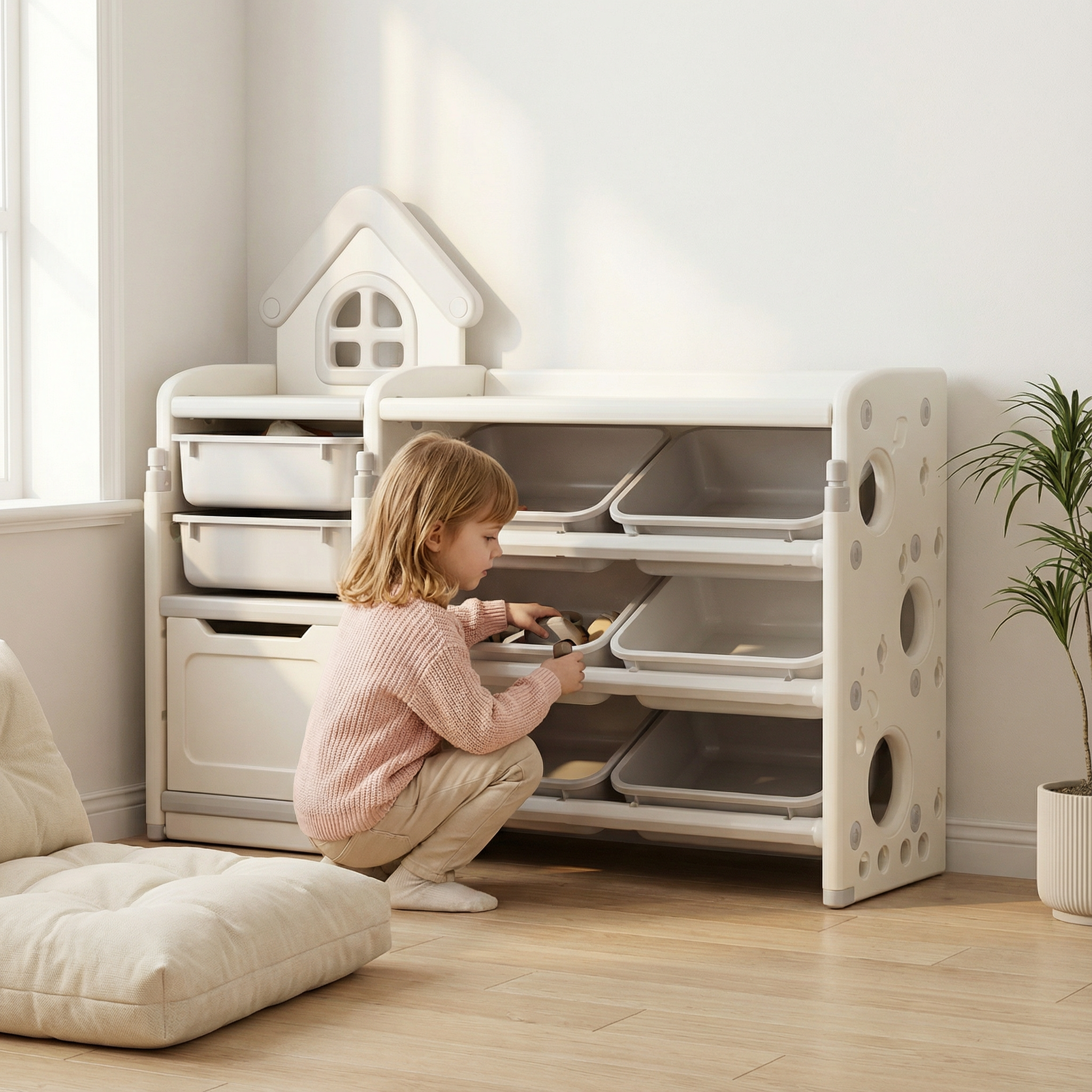 Opberg Combinatie Huis Grijs