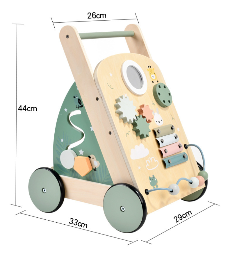 Loopwagen-Trainer Hout Activity Groen