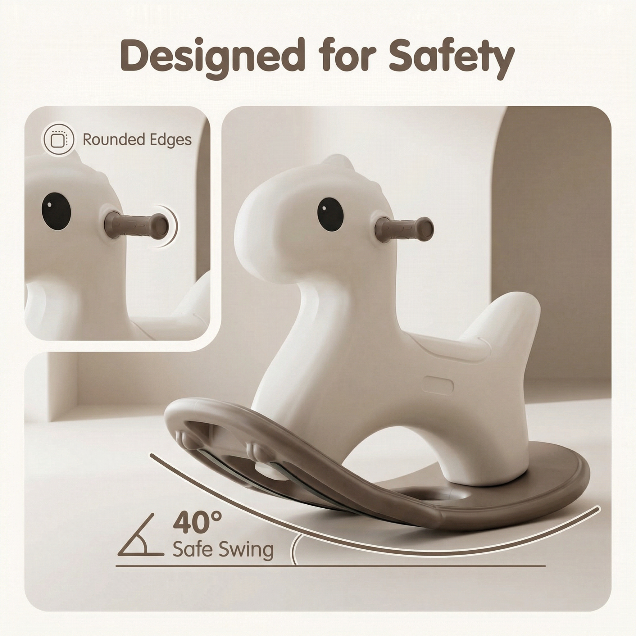 Hobbelfiguur Kunststof Basic Beige