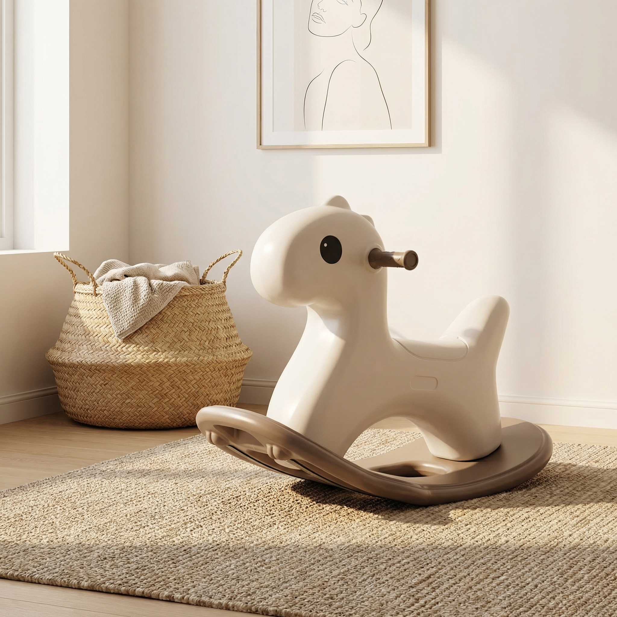 Hobbelfiguur Kunststof Basic Beige