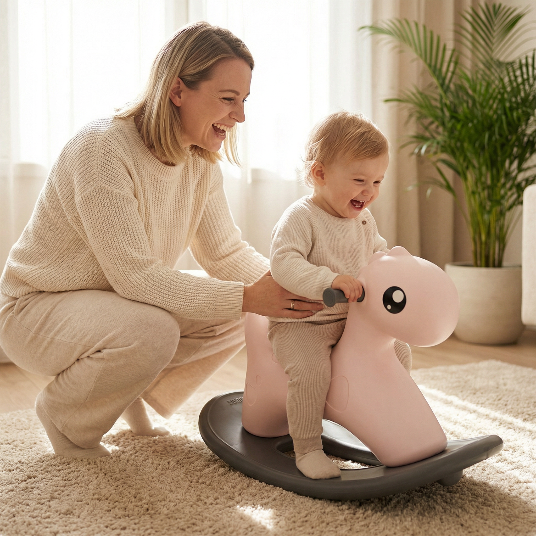 Hobbelfiguur Kunststof Cute Roze