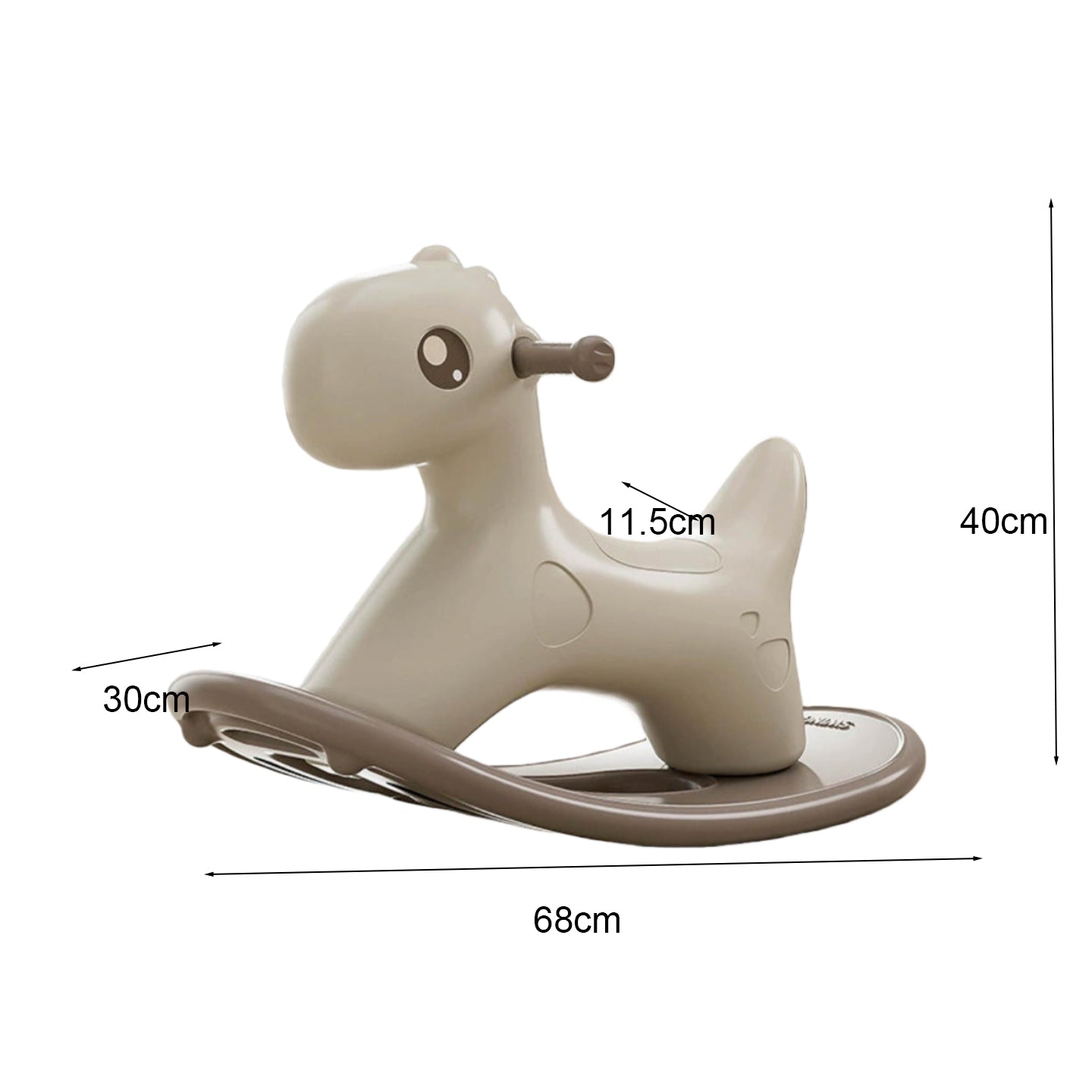 Hobbelfiguur Kunststof Cute Bruin