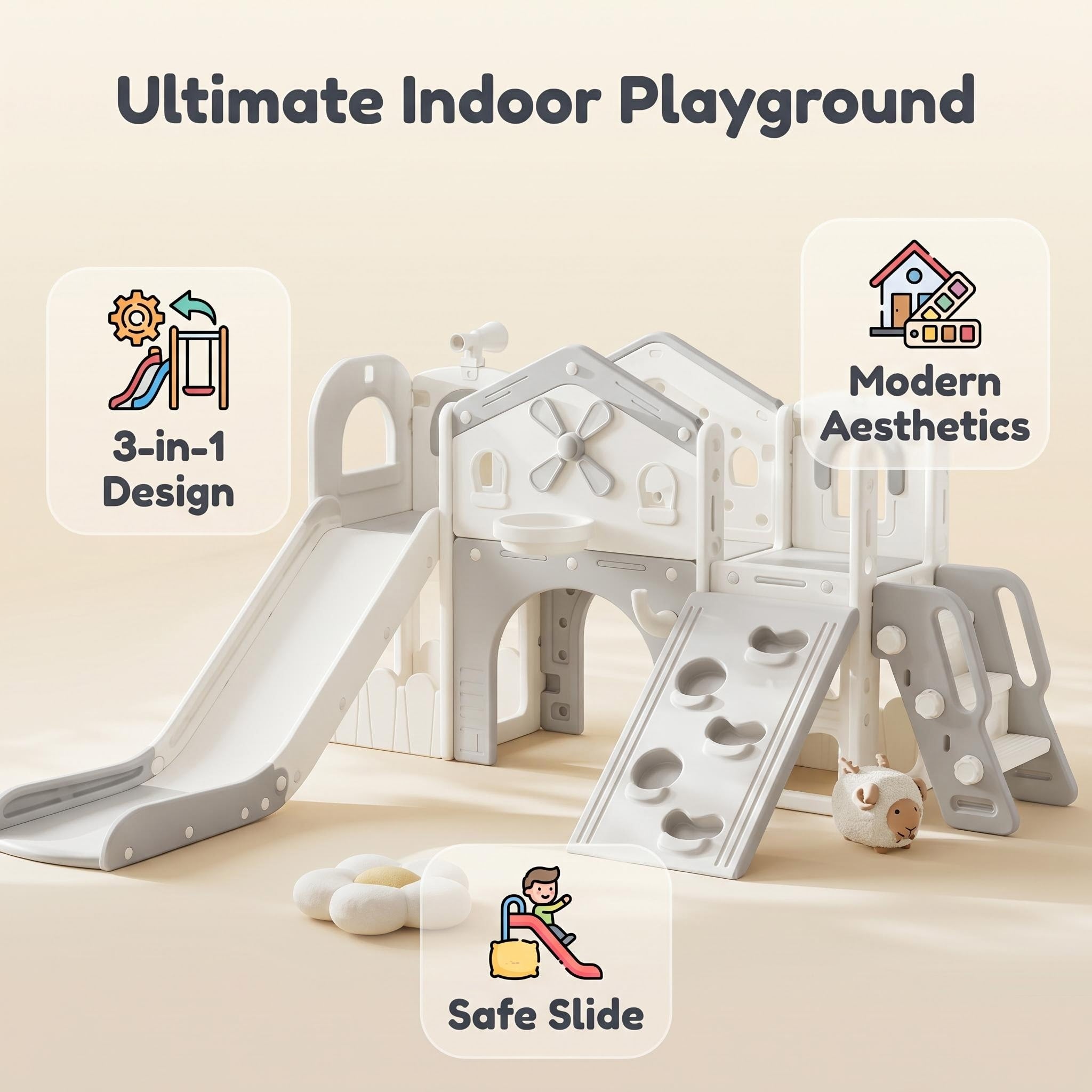 Speeltoestel Toren Holland Grijs XL | Russle