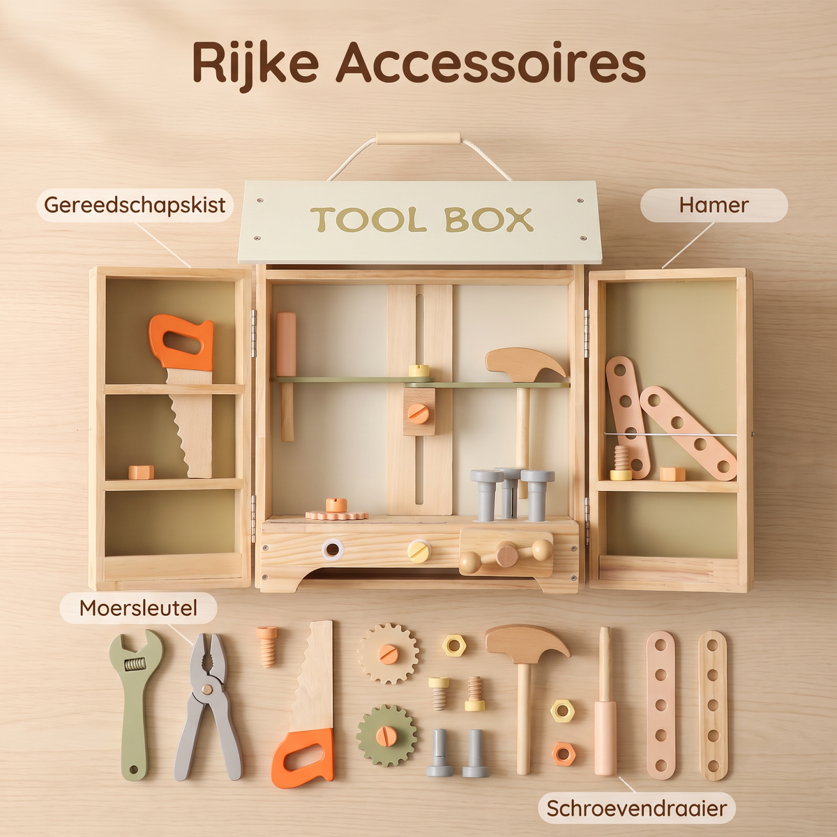 Houten Gereedschapsset Montessori | Russle