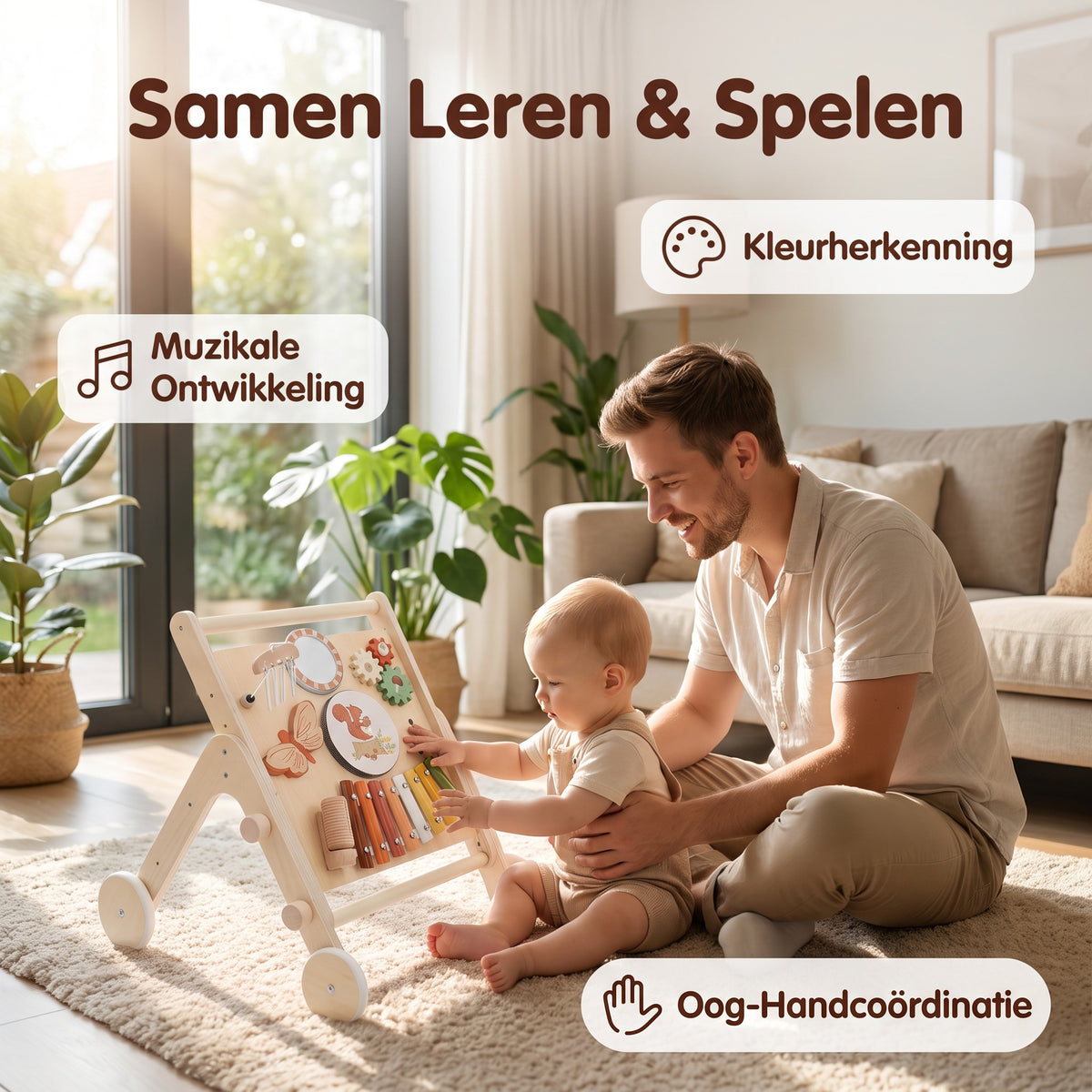 Houten Loopwagen-Trainer Muziek | Russle